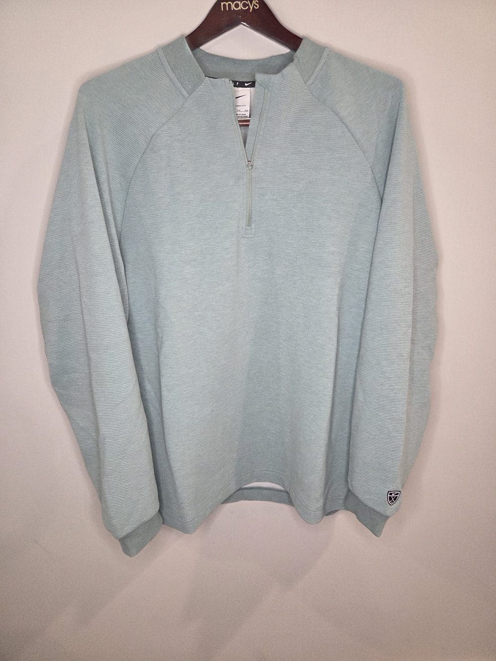 Nike Men’s Mint Green Half-Zip Sweater